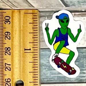 🌀10/$10🌀 Alien UFO Reusable Waterproof Vinyl Sticker Decal